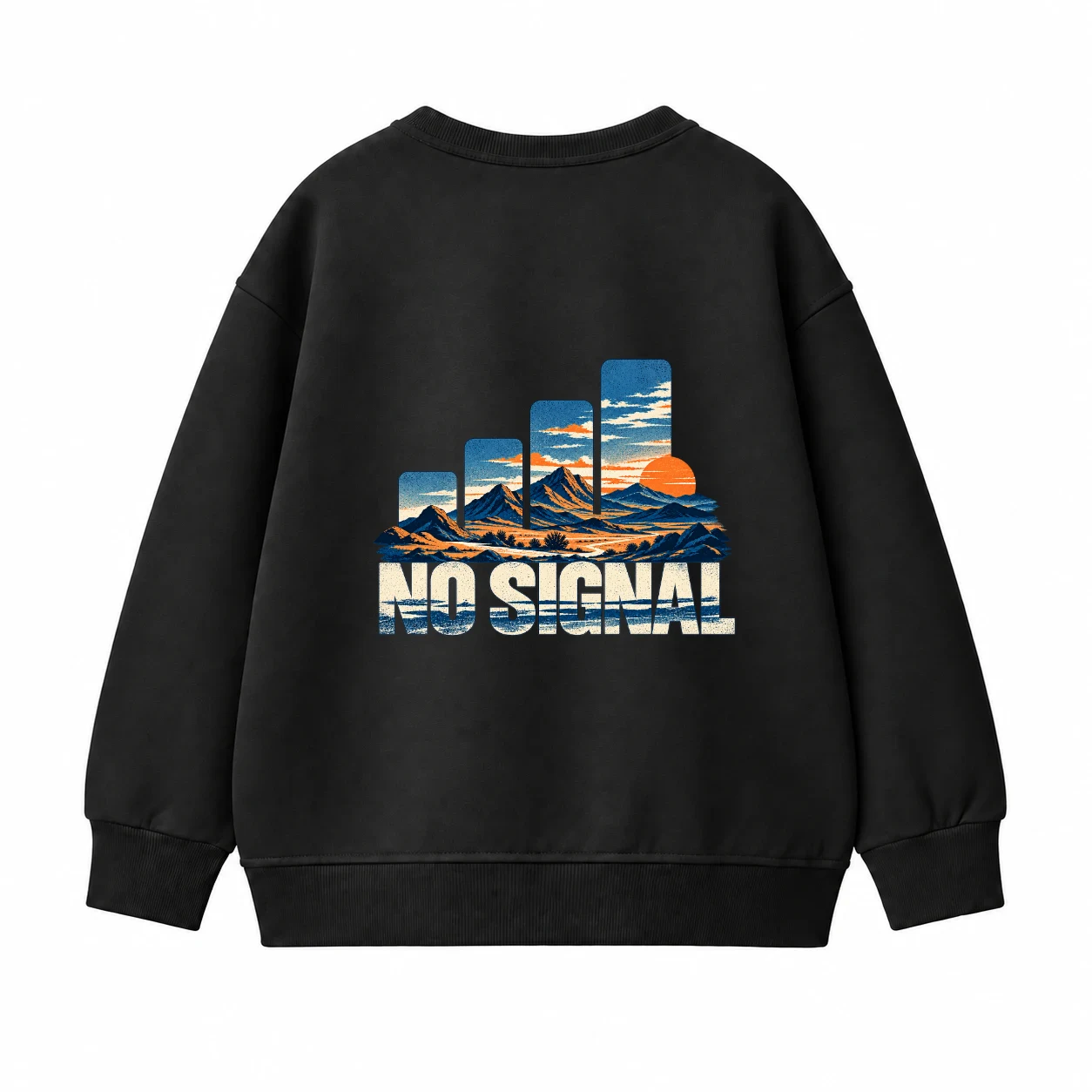 No Signal sweatshirt, reverse view